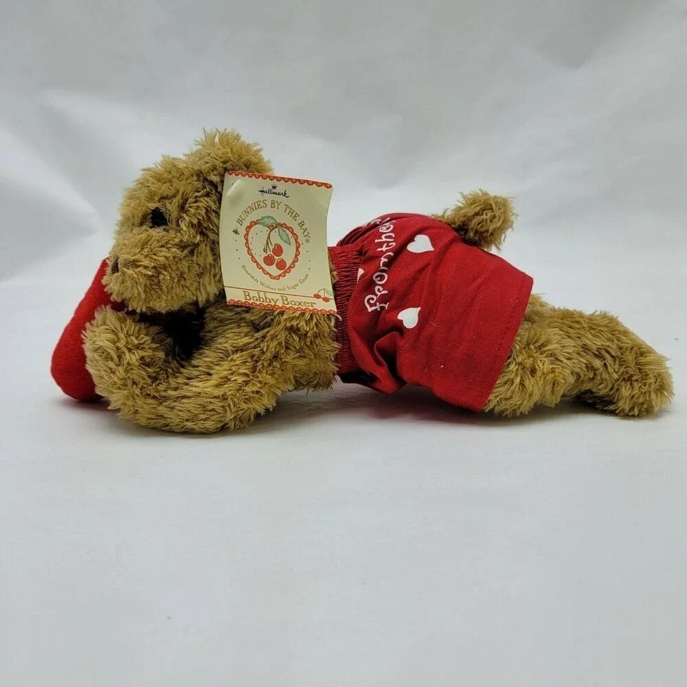 Hallmark Plush Bunnies By The Bay Bobby‎ Boxer Bear Heart 2002 Valentines Day